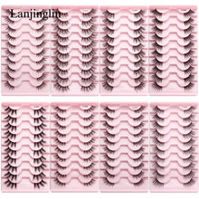 Load image into Gallery viewer, Half Eey Lashes 3/5/10 Pairs New Faux Mink Lashes Natural False
