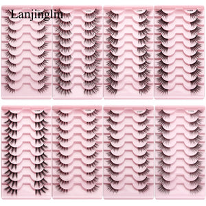 Half Eey Lashes 3/5/10 Pairs New Faux Mink Lashes Natural False