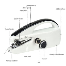 Load image into Gallery viewer, Hot! 1PC Mini Sewing Machine Handheld Mending Machine Plastic 2 Speed
