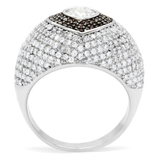 Load image into Gallery viewer, TS022 - Rhodium + Ruthenium 925 Sterling Silver Ring with AAA Grade CZ
