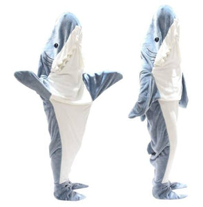 Cartoon Shark Sleeping Bag Pajamas Office Nap Shark Blanket Karakal High Quality Fabric Mermaid Shawl Blanket For Children Adult