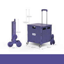 Load image into Gallery viewer, Fashion Folding Trolley Shopping Storage Trolley
