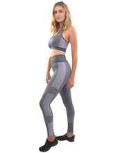 Load image into Gallery viewer, Arleta Seamless Leggings &amp; Sports Bra Set - Grey
