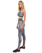 Load image into Gallery viewer, Arleta Seamless Leggings &amp; Sports Bra Set - Grey
