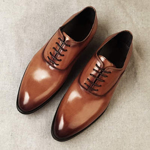 Handmade Oxford Shoes Men's Large Size Groom Wedding Shoes