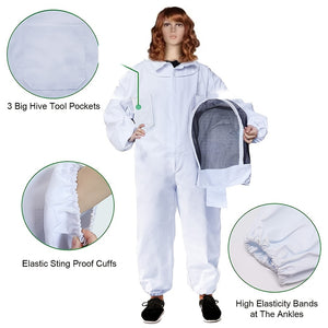 1pc, Beekeepers Suit Honey Bee Suit Ventilated Suit Beekeeping Coverall Safety Clothing