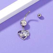 Load image into Gallery viewer, Stainless Steel Heart Navel Nail Human Body Piercing Jewelry Woman
