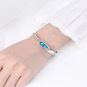 new woman fashion jewelry high quality blue crystal zircon retro simple