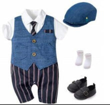 Load image into Gallery viewer, Infant Boy Baby Gentleman Outing Clothes One-Piece Suit Romper
