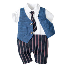 Load image into Gallery viewer, Infant Boy Baby Gentleman Outing Clothes One-Piece Suit Romper
