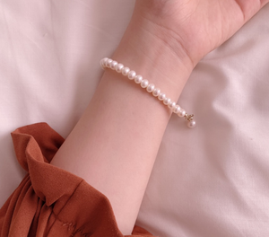 14K Gold Natural Pearl Bracelet