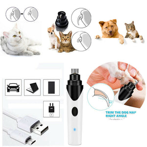 Pet Dog Cat Toe Nail Grinder Electric File Claws Clippers Grooming Trimmer Tool