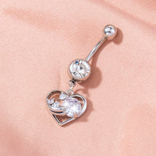 Load image into Gallery viewer, Stainless Steel Heart Navel Nail Human Body Piercing Jewelry Woman
