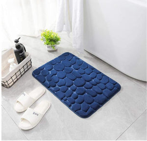 Cobblestone Embossed Bathroom Bath Mat Non-slip Carpets