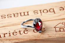 Load image into Gallery viewer, Woman silver ruby ring
