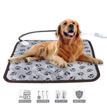 Load image into Gallery viewer, Pet Heating Pad For Dog Cat Heat Mat Indoor Electric Waterproof Dog Heated Pad With Chew Resistant Cord Winter Pet Blanket Warmer
