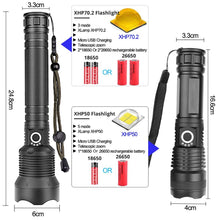 Load image into Gallery viewer, Most Powerful LED Flashlight/XHP50
