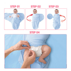 Breathable knitted baby wings swaddle sleeping bag