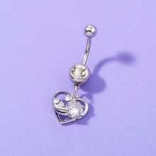 Load image into Gallery viewer, Stainless Steel Heart Navel Nail Human Body Piercing Jewelry Woman
