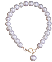 Load image into Gallery viewer, 14K Gold Natural Pearl Bracelet
