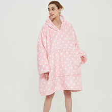 Load image into Gallery viewer, Ovesized Wearable Blanket Hoodie Winter Cute Print Fleece Sleepwaer Warm And Cozy Sofa Homewaer
