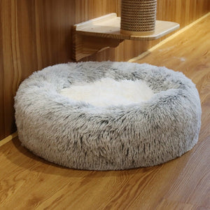 Pet Ultra Soft Long Plush Round Bed