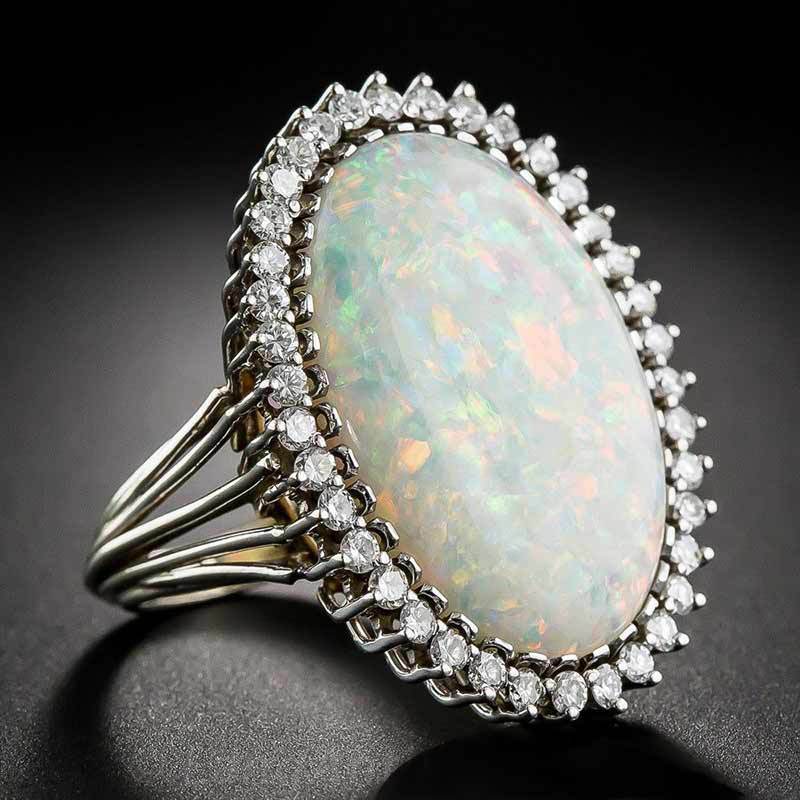 Fashion Woman Stylist Opal Ring Opal Ring