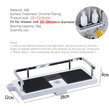 Load image into Gallery viewer, Bathroom Accessories Wall Shelf Bathroom Shelf Shower Rod Rack
