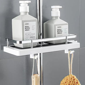 Bathroom Shower Storage Rack Organizer No Drilling Lifting Rod Shower