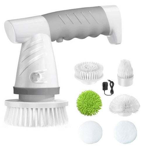 Cordless Electric Cleaning Brush with 4 Brush Heads Portable