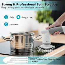 Load image into Gallery viewer, Cordless Electric Cleaning Brush with 4 Brush Heads Portable
