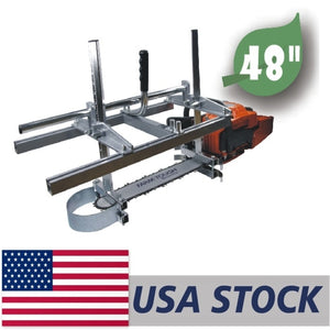 FARMERTEC 48 Inch Holzfforma Chainsaw Mill Planking Milling From 18'' to 48'' Guide Bar