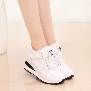 Fashion Stealth Height Increasing Womens Shoes Platform Sneakers Wedge