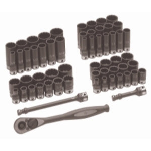 3/8" Dr. 59pc Fract. & Metric Duo-Socket Set - 12