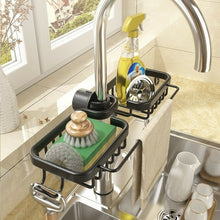 Load image into Gallery viewer, Kitchen Space Aluminum Sink Drain Rack Sponge Storage Faucet Holder
