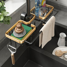 Load image into Gallery viewer, Kitchen Space Aluminum Sink Drain Rack Sponge Storage Faucet Holder
