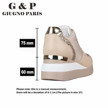 Load image into Gallery viewer, Leather Insole Sneakers Women With Platform Sports Shoes Lady Luxury
