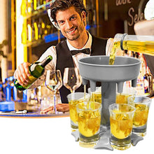 Load image into Gallery viewer, Shot Dispenser Wine Liquor 6 Shot Glass Dispenser And Holder Dispenser
