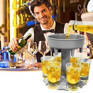 Shot Dispenser Wine Liquor 6 Shot Glass Dispenser And Holder Dispenser