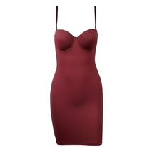 Load image into Gallery viewer, Slimming Full Length Shapewear Slips Nude Straight Tube Dress Body
