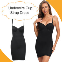 Load image into Gallery viewer, Slimming Full Length Shapewear Slips Nude Straight Tube Dress Body
