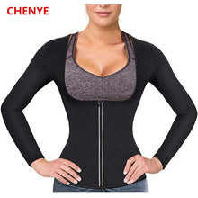 Load image into Gallery viewer, Women Sauna Body Shaper Sweat Suit Sleeve Spa Shirt Hot Neoprene
