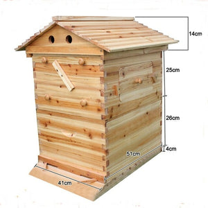 Wooden Beehive Box and 7 Beehive Frames Beekeeping Tools Honey Self