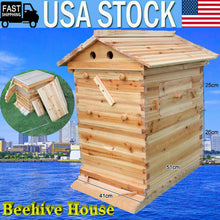 Load image into Gallery viewer, Wooden Beehive Box and 7 Beehive Frames Beekeeping Tools Honey Self
