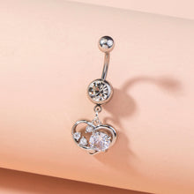 Load image into Gallery viewer, Stainless Steel Heart Navel Nail Human Body Piercing Jewelry Woman
