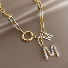 Load image into Gallery viewer, 2021Chain Short Necklace For Woman M Letter Pendant Neck Jewelry
